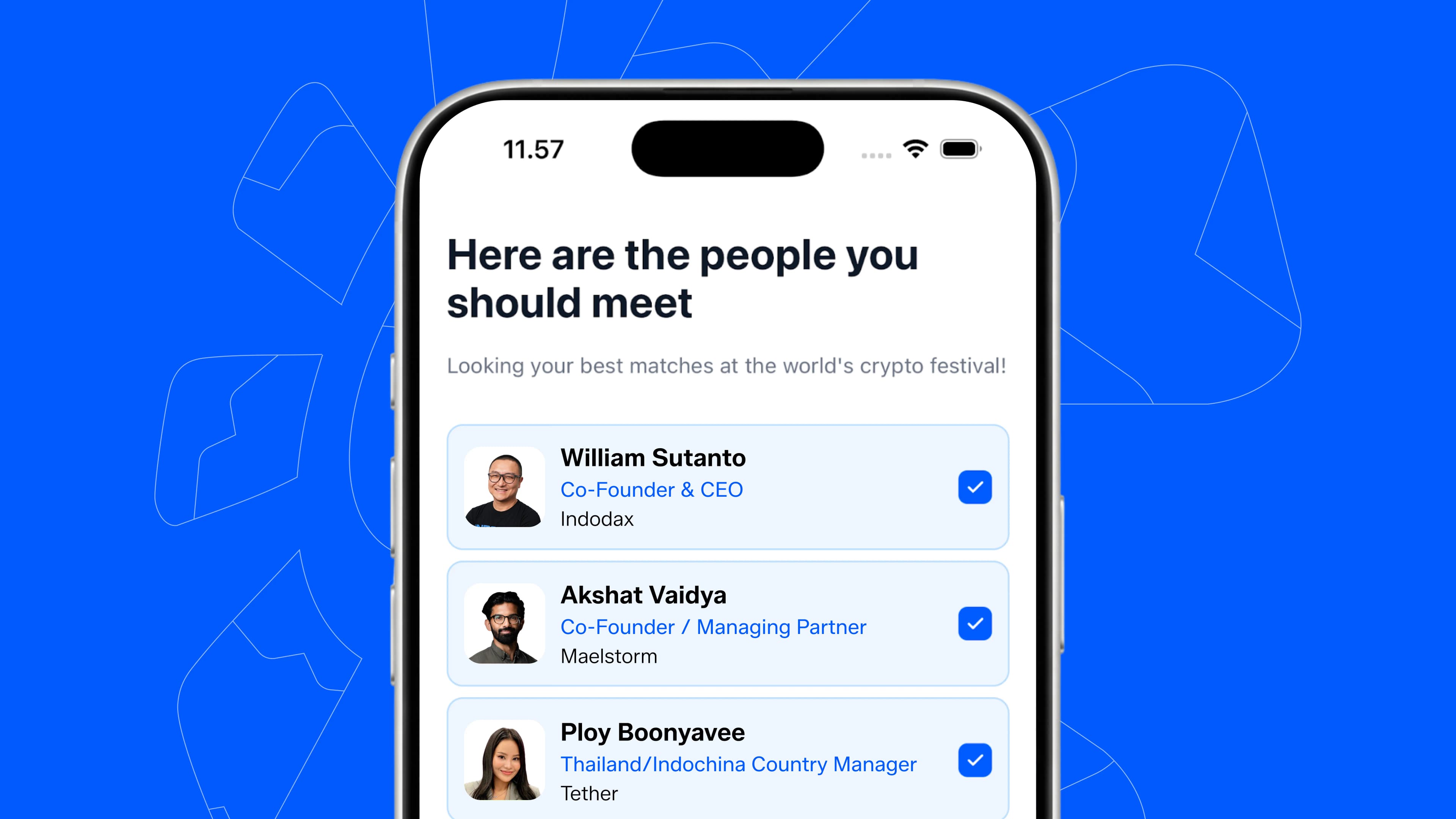 Coinfest Asia app — Smart Matchmaking